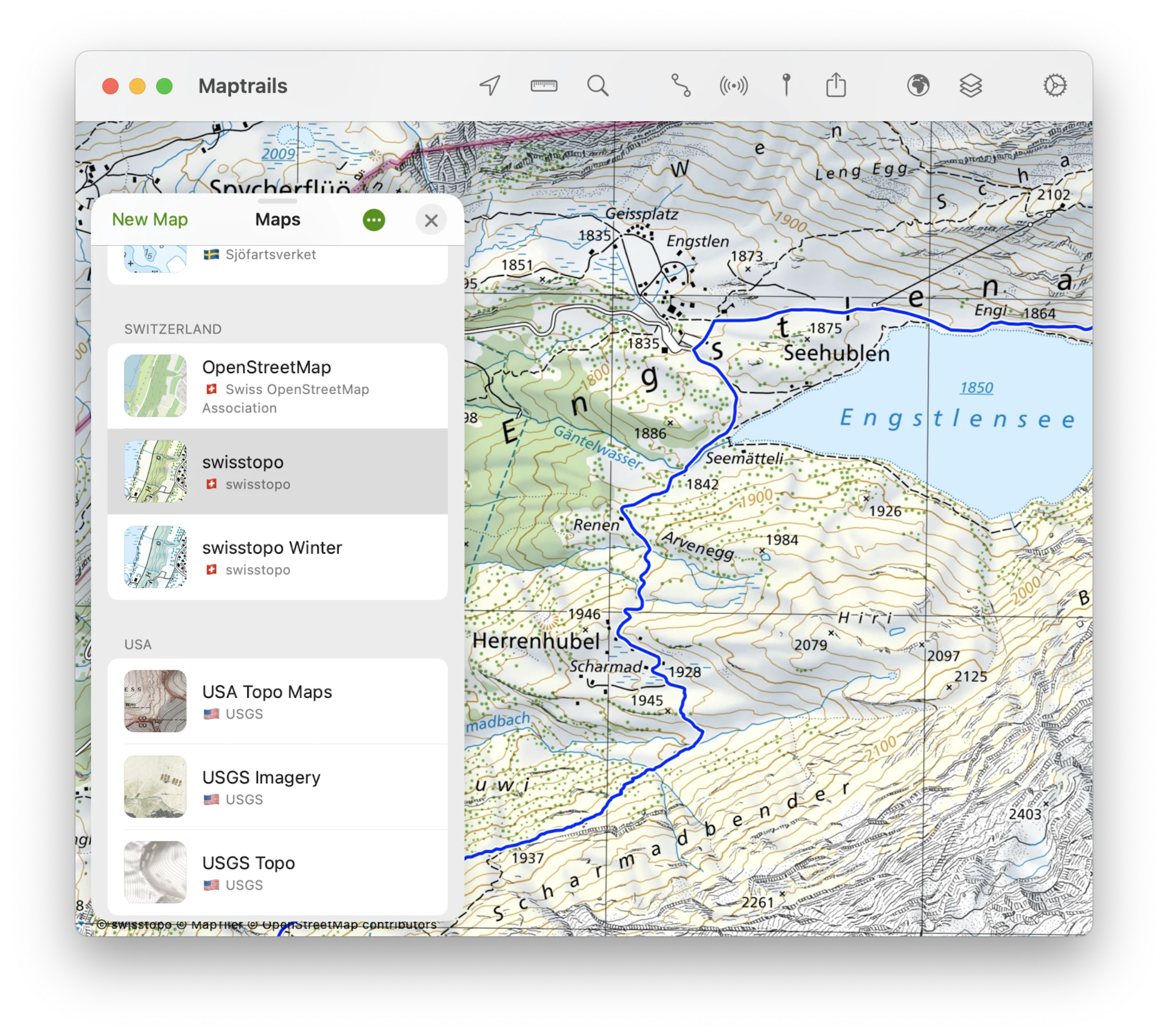 Maptrails for Mac